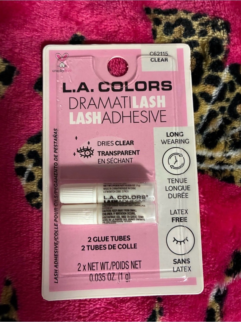 L.A. Colors Clear Lash Adhesive Twin Pack - White & Pink